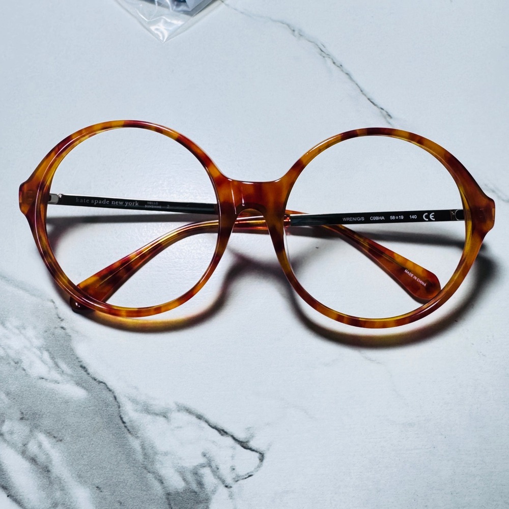 Kate Spade New York Wren/G/S Tortoise Round Eyeglass Frames C9BHA 58-19-140